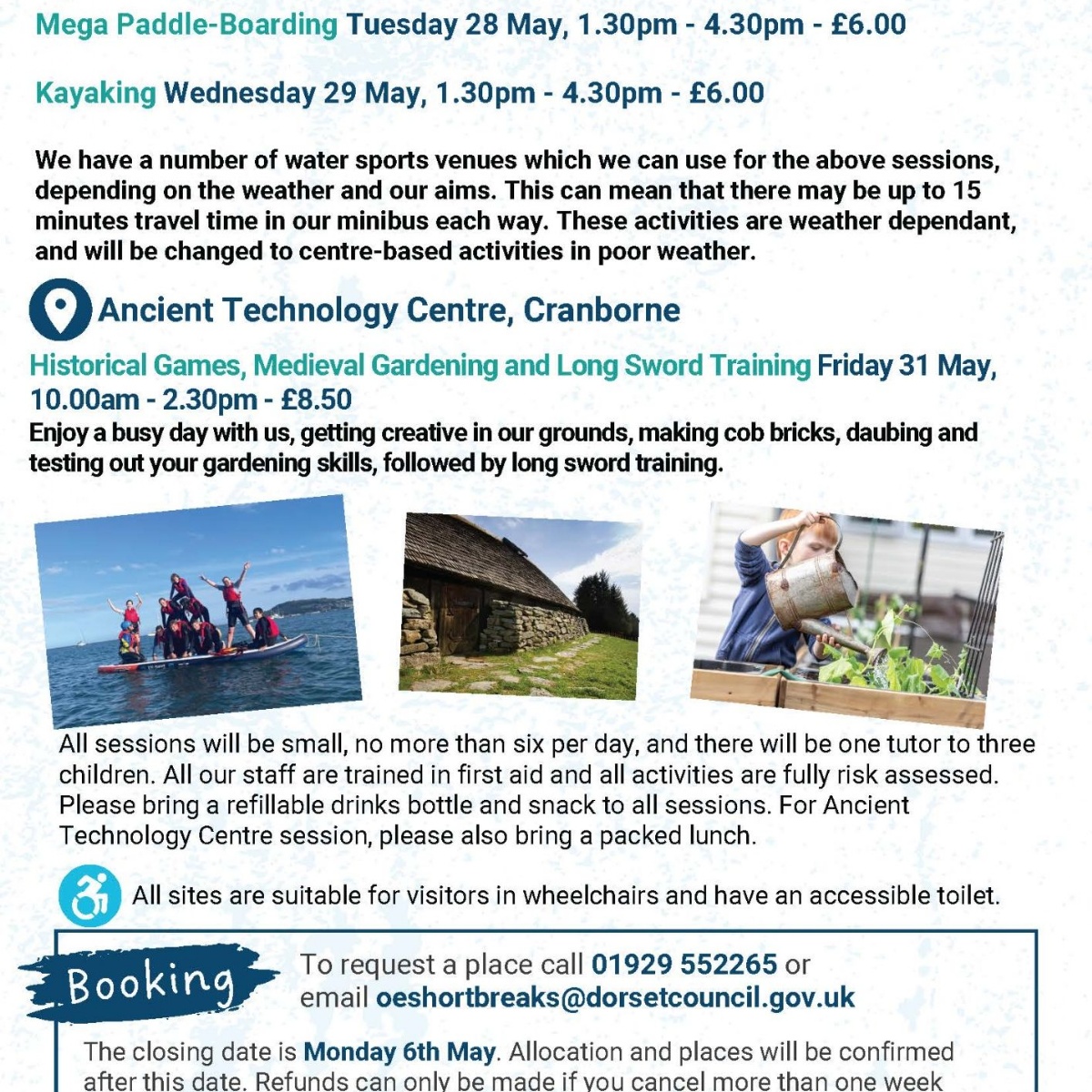 The Purbeck School Send may halfterm activities